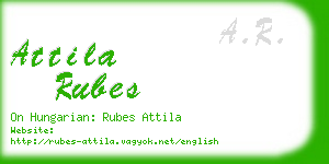 attila rubes business card